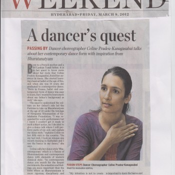 The Hindu-9 March 2012 - Hybride by Celine Pradeu